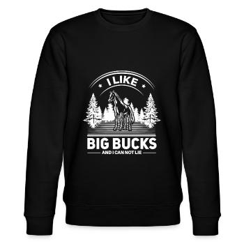 Witziges Pferdespruch Pferde Motiv - Stanley/Stella Unisex Bio-Sweatshirt CHANGER  - Schwarz - Vorne - Nik (191cm) & Marisol (170cm)