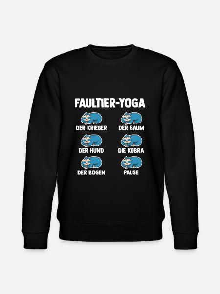 Faultier Yoga - Stanley/Stella Unisex Bio-Sweatshirt CHANGER - Schwarz