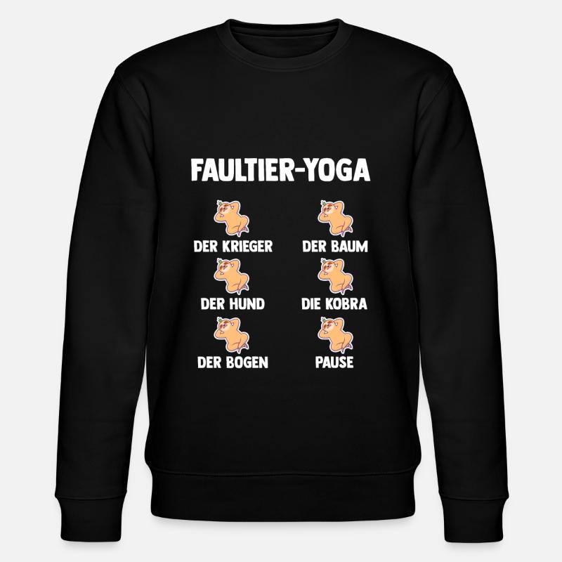 Faultier Yoga - Stanley/Stella Unisex Bio-Sweatshirt CHANGER - Schwarz