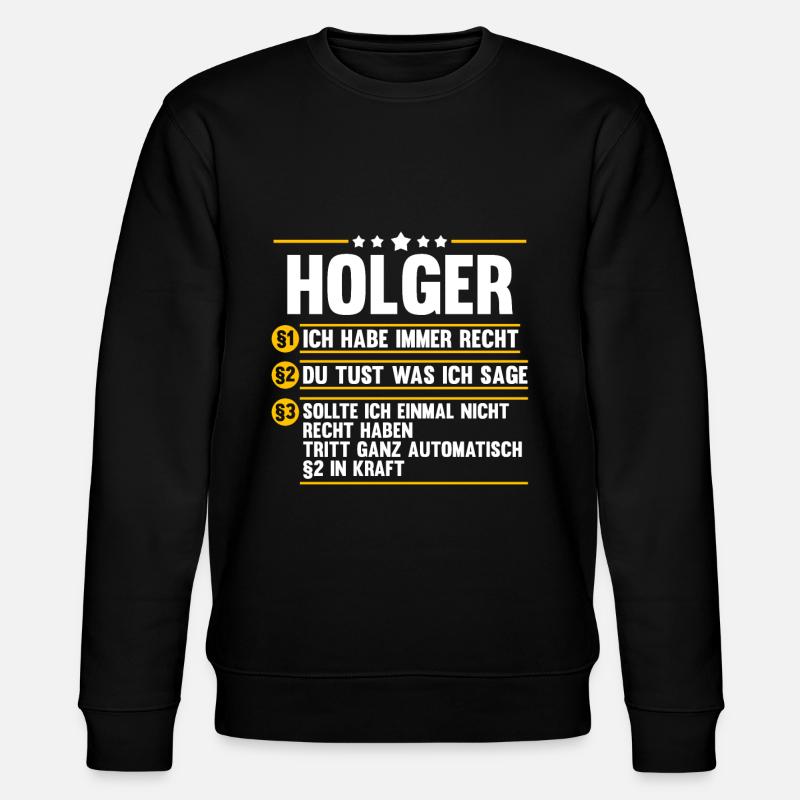 Holger - Stanley/Stella Unisex Bio-Sweatshirt CHANGER  - Schwarz