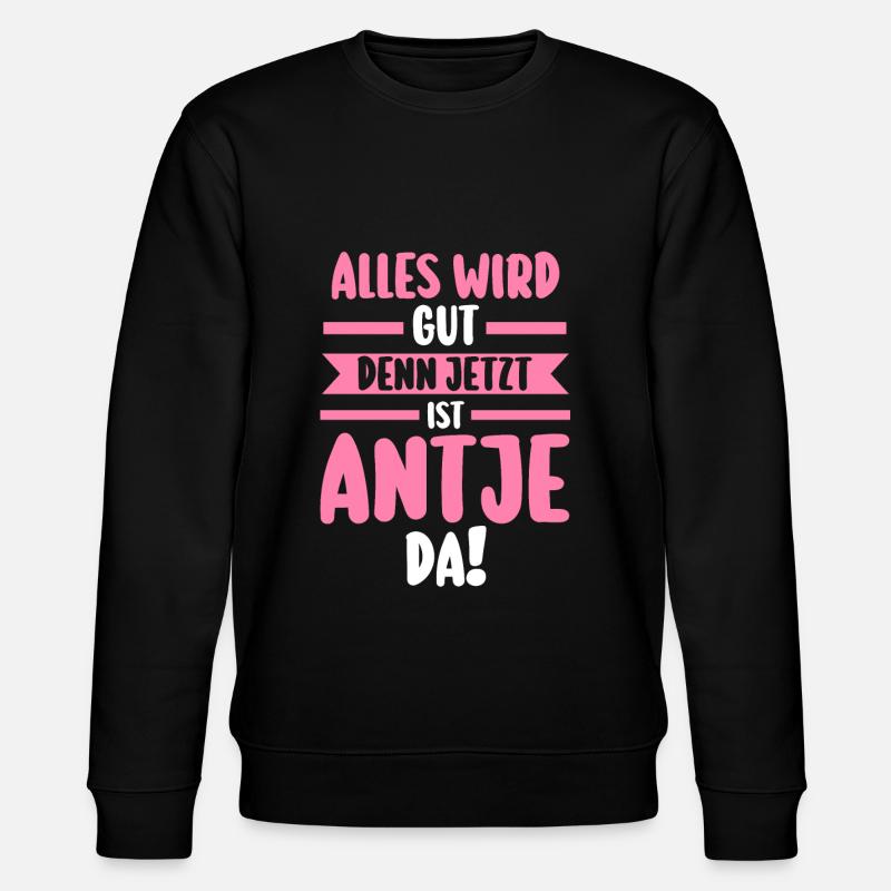 Antje - Stanley/Stella Unisex Bio-Sweatshirt CHANGER  - Schwarz