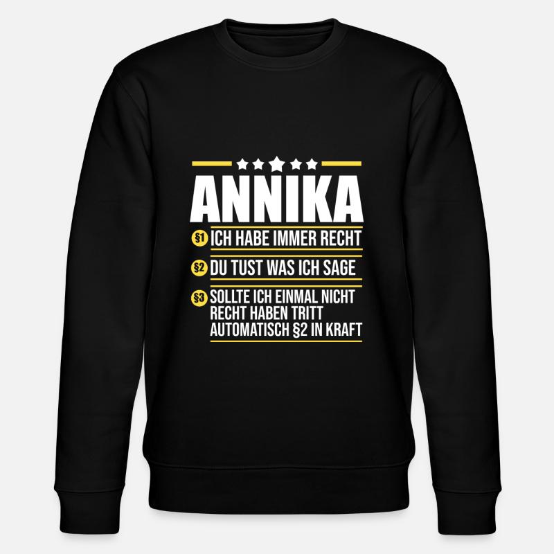 Annika - Stanley/Stella Unisex Bio-Sweatshirt CHANGER  - Schwarz