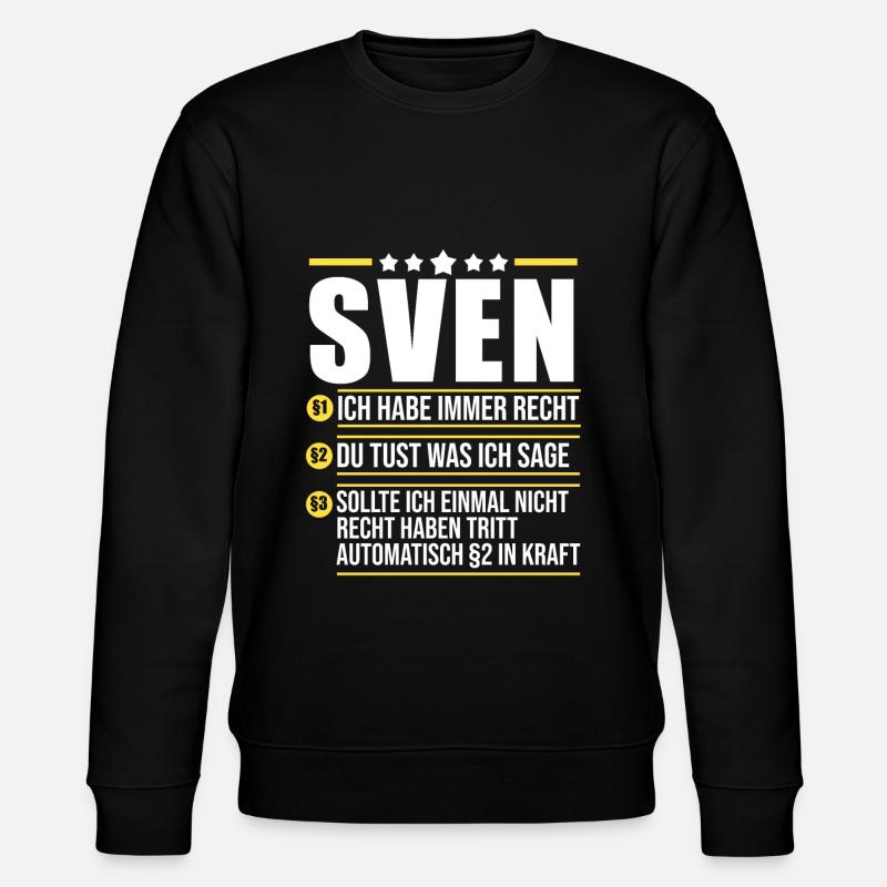 Sven - Stanley/Stella Unisex Bio-Sweatshirt CHANGER  - Schwarz