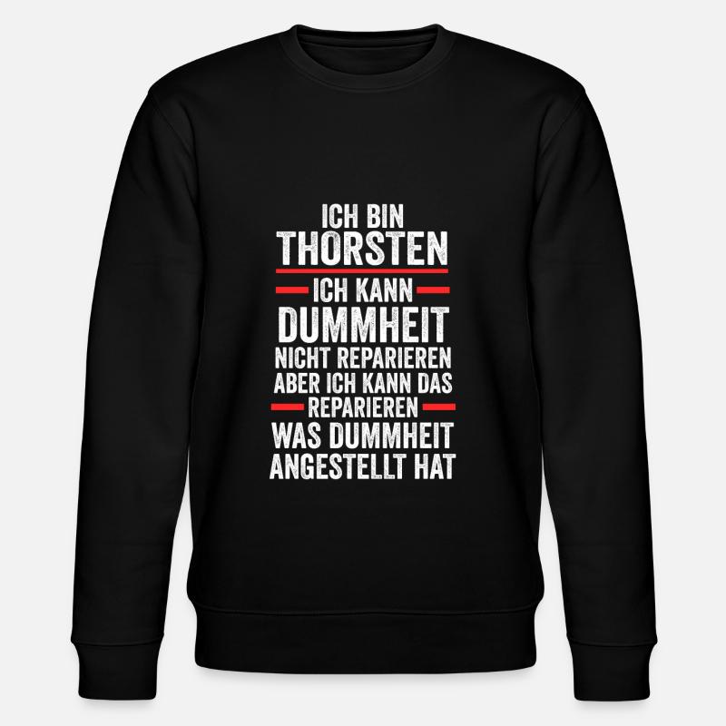 Thorsten - Stanley/Stella Unisex Bio-Sweatshirt CHANGER  - Schwarz