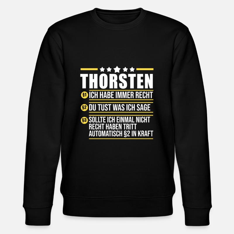 Thorsten - Stanley/Stella Unisex Bio-Sweatshirt CHANGER  - Schwarz
