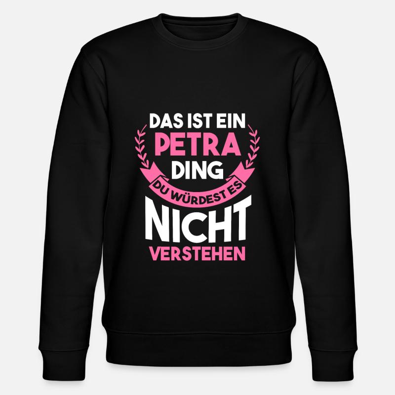 Name Petra - Stanley/Stella Unisex Bio-Sweatshirt CHANGER  - Schwarz