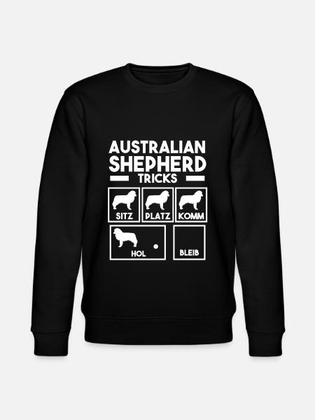 Hund Australian Shepherd - Stanley/Stella Unisex Bio-Sweatshirt CHANGER  - Schwarz