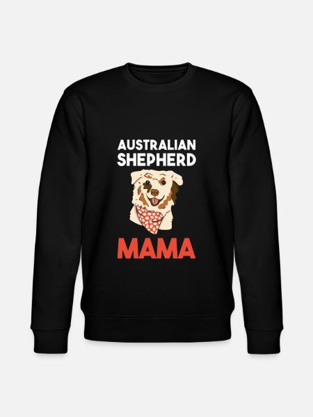 Dog Australian Shepherd Mama - Stanley/Stella CHANGER Unisex Organic Sweatshirt - black