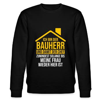Bauherr - Stanley/Stella Unisex Bio-Sweatshirt CHANGER  - Schwarz - Vorne - Nik (191cm) & Marisol (170cm)
