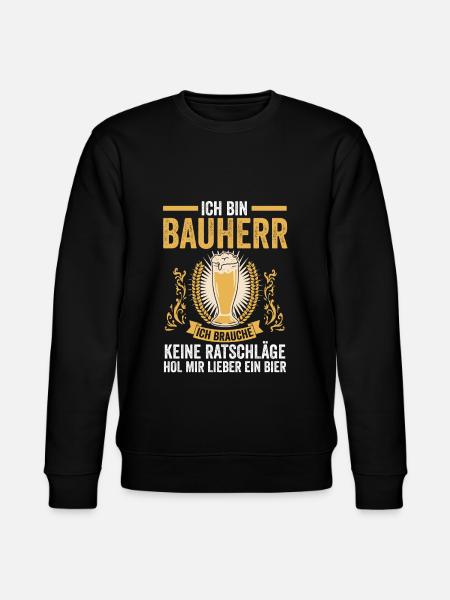 Bier Bauherr - Stanley/Stella Unisex Bio-Sweatshirt CHANGER  - Schwarz