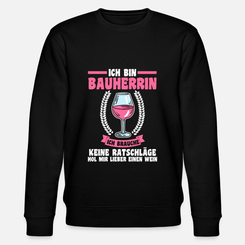 Bier Bauherrin - Stanley/Stella Unisex Bio-Sweatshirt CHANGER  - Schwarz