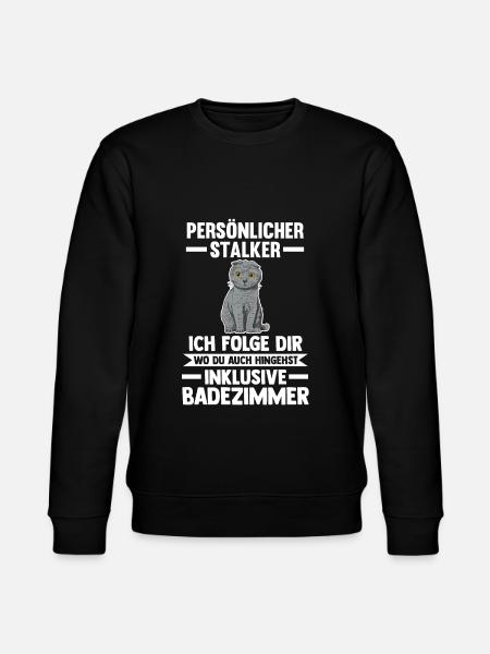 Scottish Fold Katze - Stanley/Stella Unisex Bio-Sweatshirt CHANGER  - Schwarz