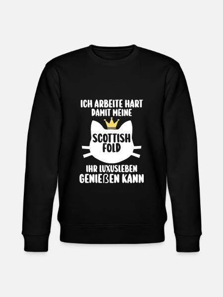 Scottish Fold Katze - Stanley/Stella Unisex Bio-Sweatshirt CHANGER - Schwarz