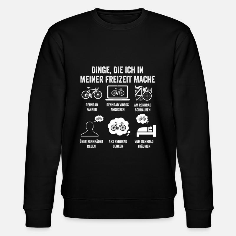 Fahrrad Rennradfahrer Rennrad - Stanley/Stella Unisex Bio-Sweatshirt CHANGER  - Schwarz