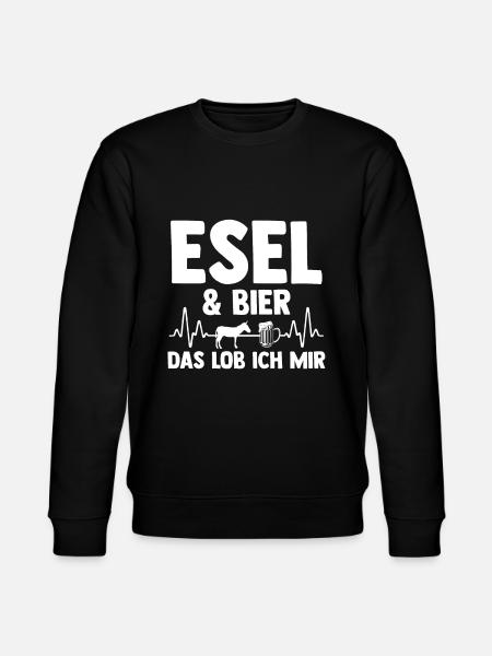 Bier Esel - Stanley/Stella Unisex Bio-Sweatshirt CHANGER - Schwarz