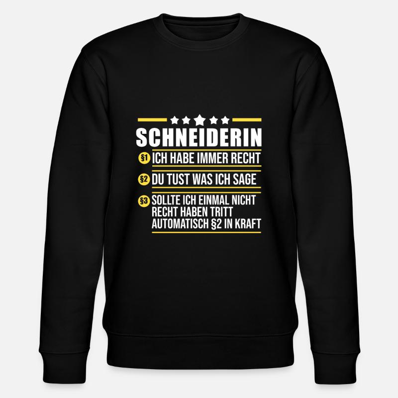 Näher Schneiderin - Stanley/Stella Unisex Bio-Sweatshirt CHANGER - Schwarz