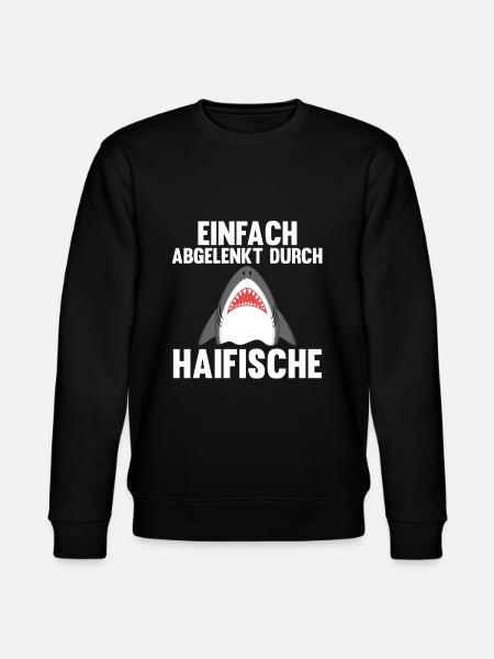 Fische Haifisch - Stanley/Stella Unisex Bio-Sweatshirt CHANGER  - Schwarz