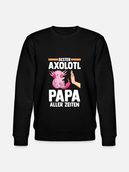 Vater Papa Axolotl - Stanley/Stella Unisex Bio-Sweatshirt CHANGER - Schwarz