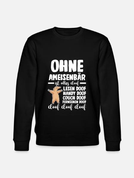 Ameisenbär - Stanley/Stella Unisex Bio-Sweatshirt CHANGER  - Schwarz