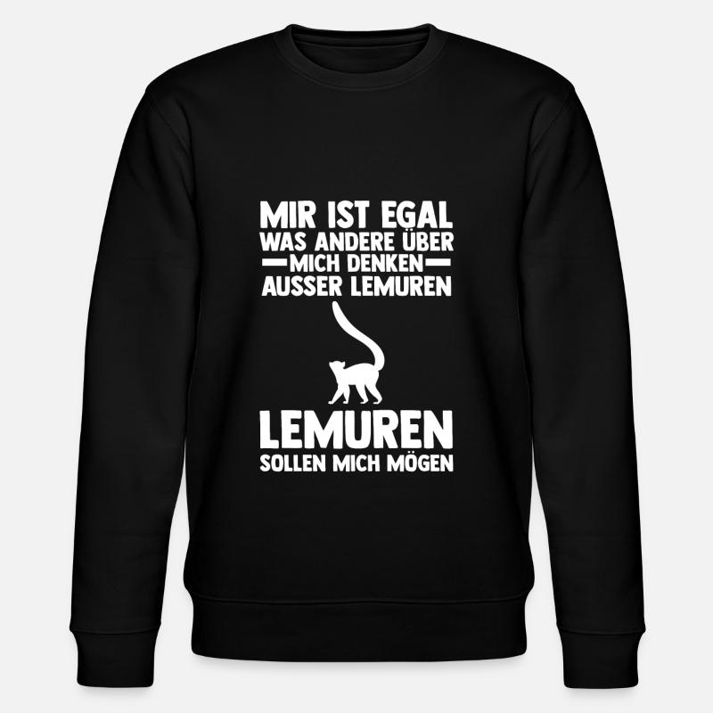 Lemur - Stanley/Stella Unisex Bio-Sweatshirt CHANGER  - Schwarz
