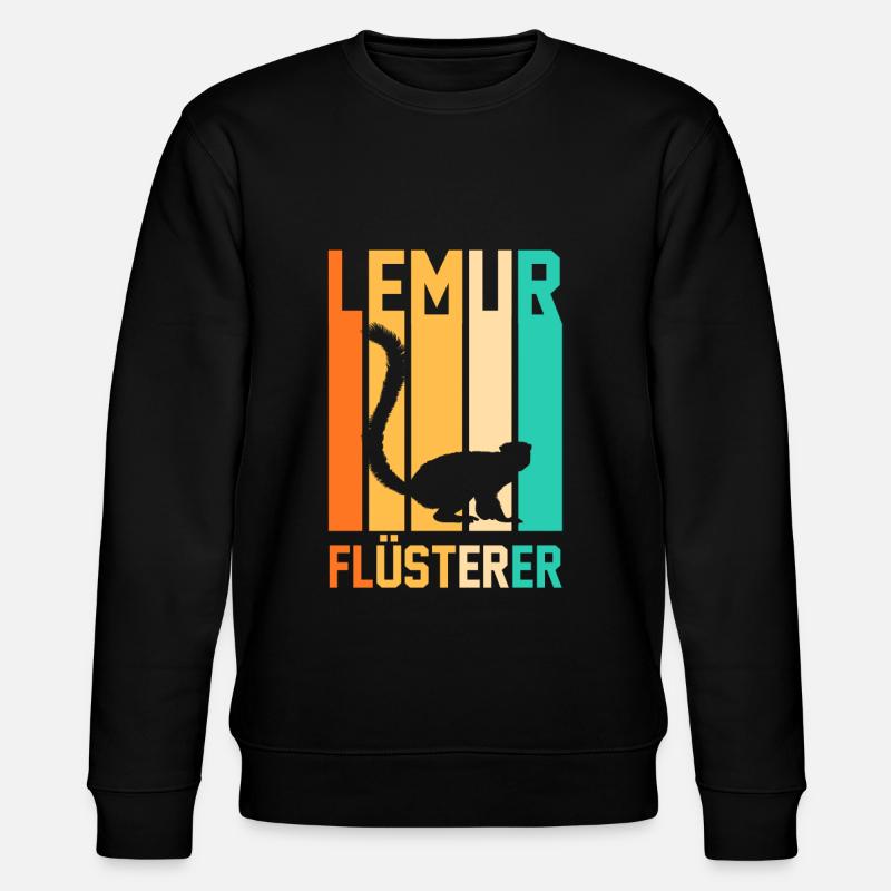 Lemur - Stanley/Stella Unisex Bio-Sweatshirt CHANGER  - Schwarz