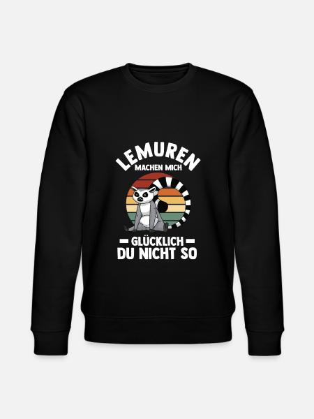 Lemur - Stanley/Stella Unisex Bio-Sweatshirt CHANGER  - Schwarz