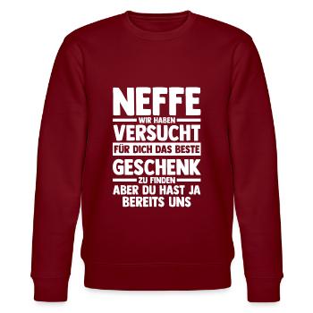 Neffe - Stanley/Stella Unisex Bio-Sweatshirt CHANGER  - Burgunderrot - Vorne - Nik (191cm) & Marisol (170cm)