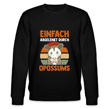 Opossum - Stanley/Stella Unisex Bio-Sweatshirt CHANGER  - Schwarz - Vorne - Nik (191cm) & Marisol (170cm)