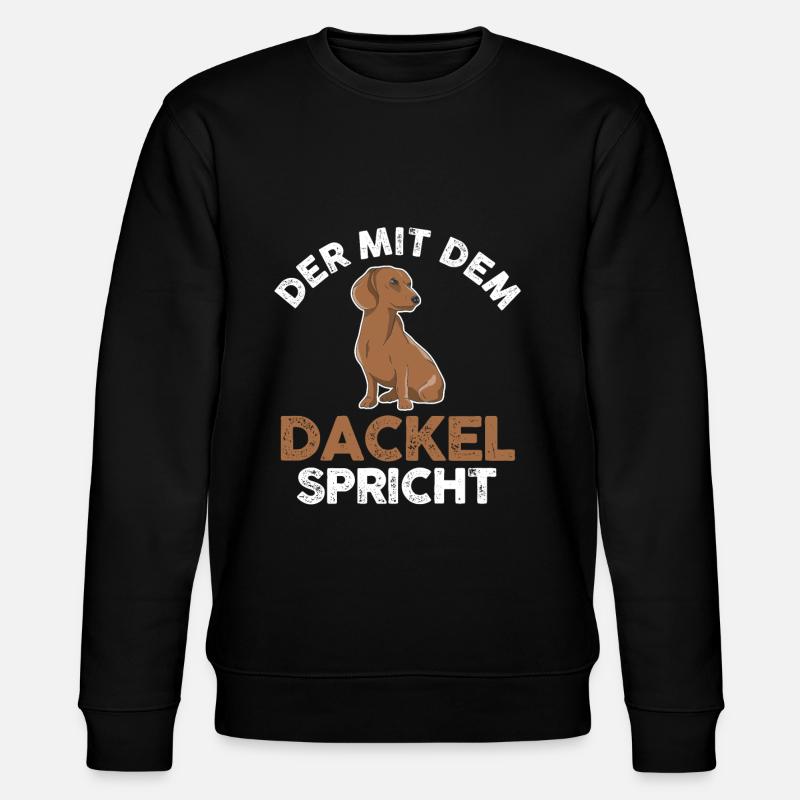 Hund Dackel - Stanley/Stella Unisex Bio-Sweatshirt CHANGER  - Schwarz