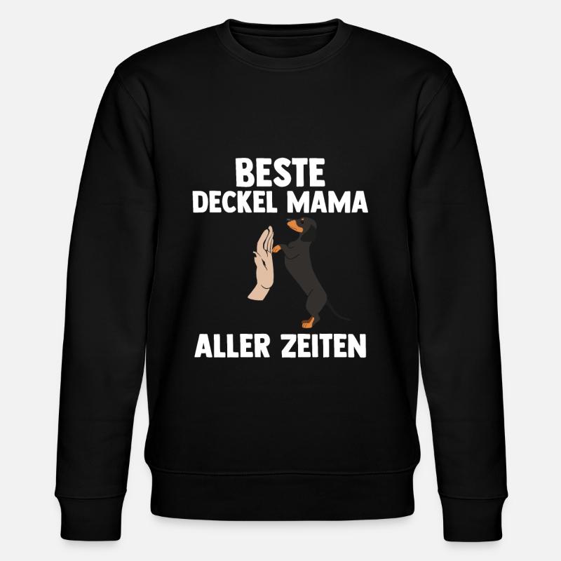 Hund Mutter Mama Dackel - Stanley/Stella Unisex Bio-Sweatshirt CHANGER - Schwarz
