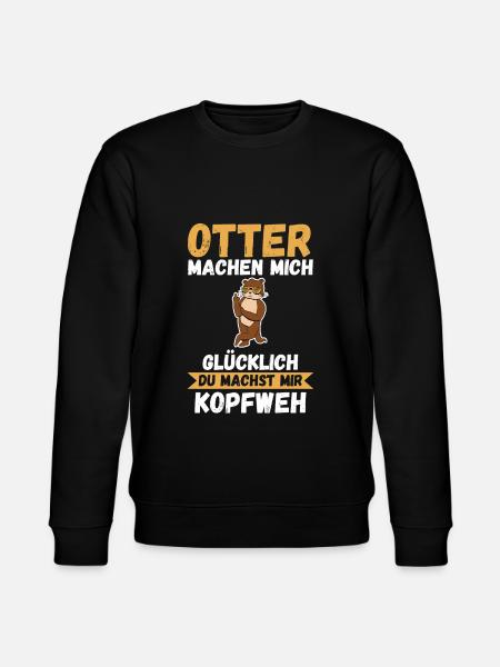 Seeotter Fischotter Otter - Stanley/Stella Unisex Bio-Sweatshirt CHANGER - Schwarz