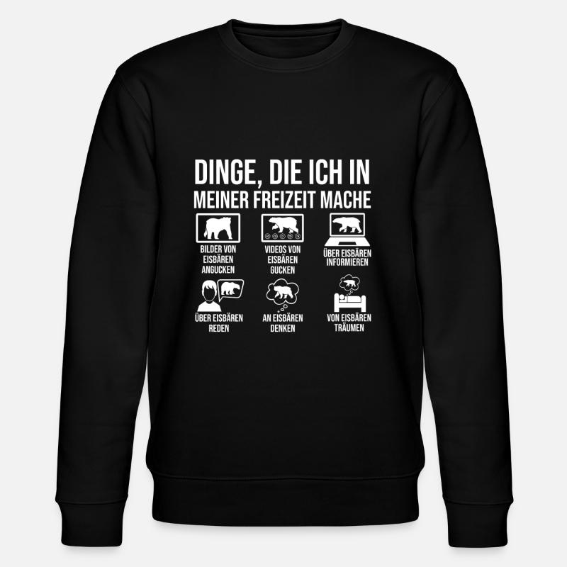 Eisbär Eisbären - Stanley/Stella Unisex Bio-Sweatshirt CHANGER  - Schwarz