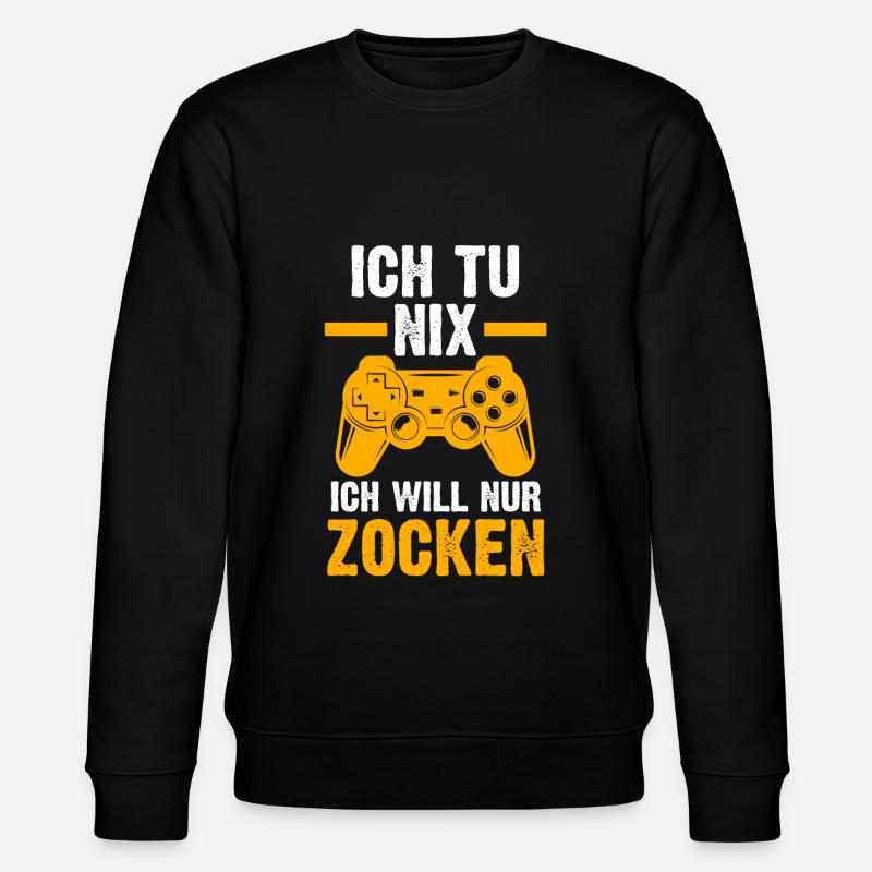 Zocker Zocken Gamer - Stanley/Stella Unisex Bio-Sweatshirt CHANGER  - Schwarz