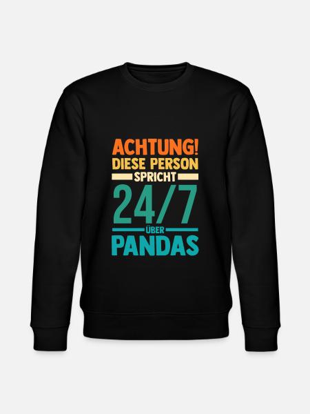 Pandabär Panda - Stanley/Stella Unisex Bio-Sweatshirt CHANGER - Schwarz