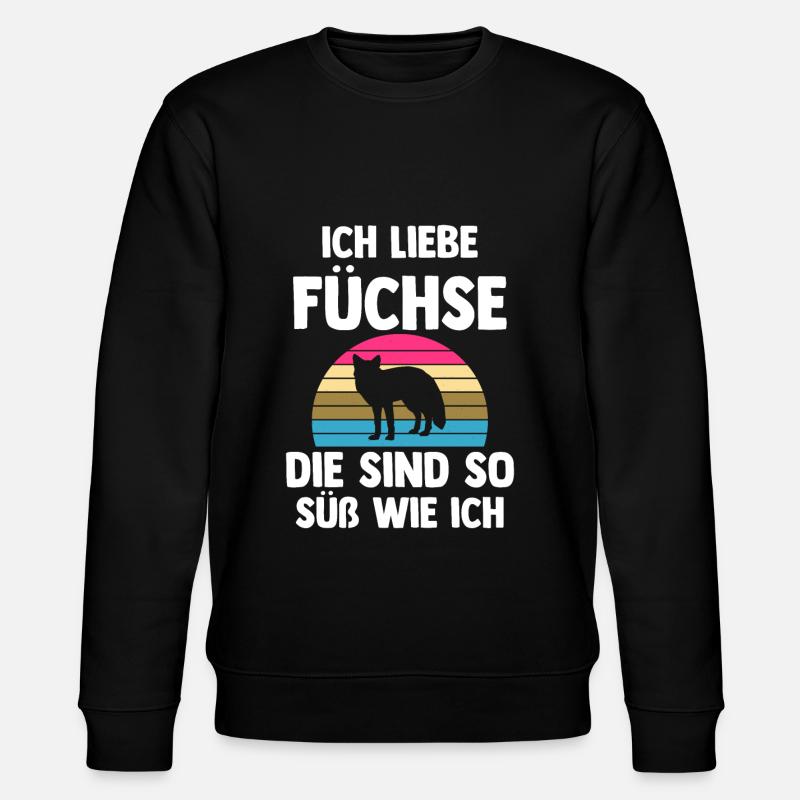 Fuchs - Stanley/Stella Unisex Bio-Sweatshirt CHANGER  - Schwarz