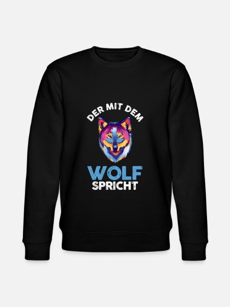 Tier Waldtier Wolf - Stanley/Stella Unisex Bio-Sweatshirt CHANGER - Schwarz