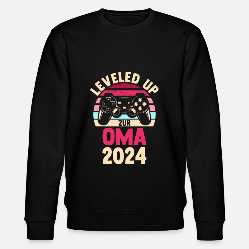 Werdende Oma 2024 - Stanley/Stella Unisex Bio-Sweatshirt CHANGER  - Schwarz