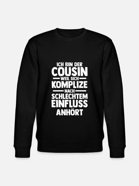 Cousins Cousin - Stanley/Stella Unisex Bio-Sweatshirt CHANGER  - Schwarz