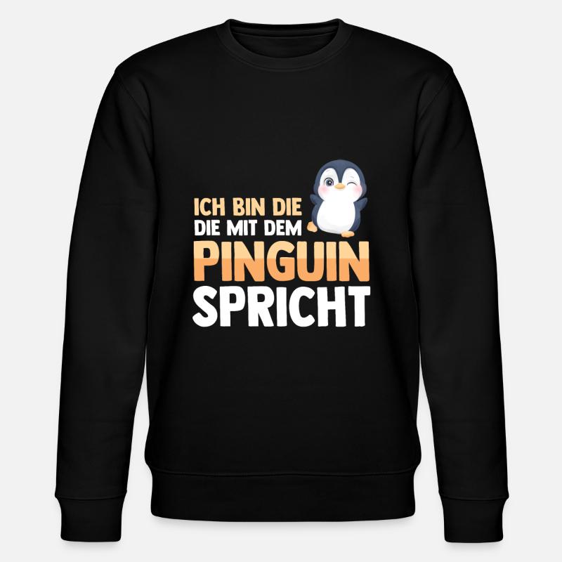 Pinguin - Stanley/Stella Unisex Bio-Sweatshirt CHANGER  - Schwarz