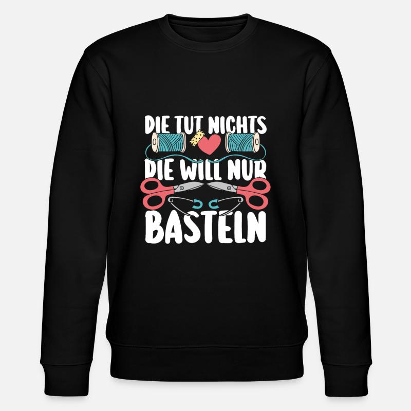 Bastler Bastelunterricht Basteln - Stanley/Stella Unisex Bio-Sweatshirt CHANGER  - Schwarz