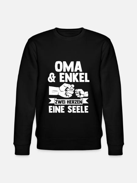 Oma Großmutter und Enkel - Stanley/Stella Unisex Bio-Sweatshirt CHANGER  - Schwarz