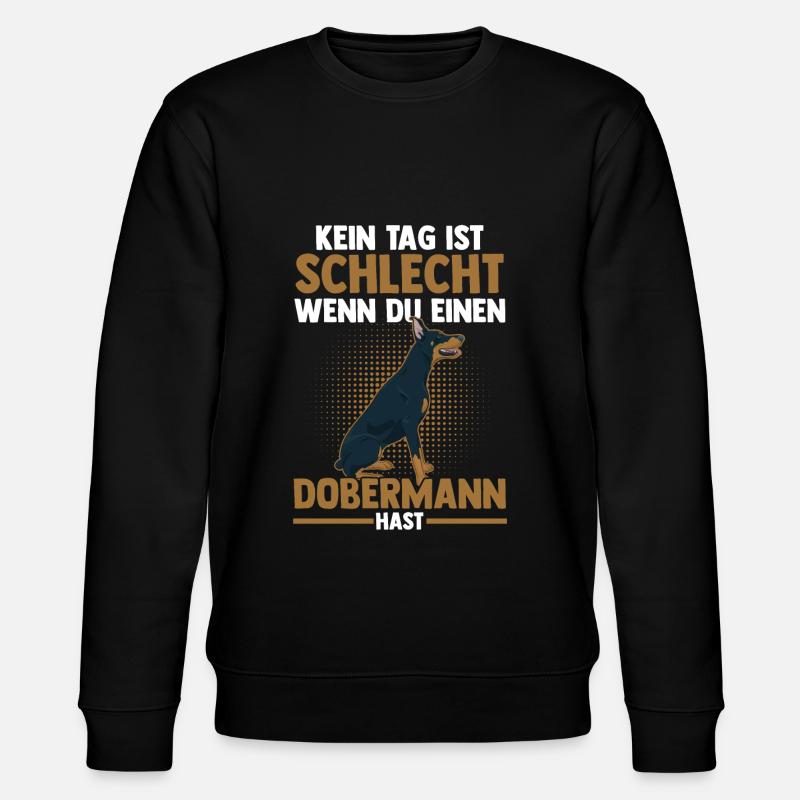 Hund Dobermann - Stanley/Stella Unisex Bio-Sweatshirt CHANGER  - Schwarz