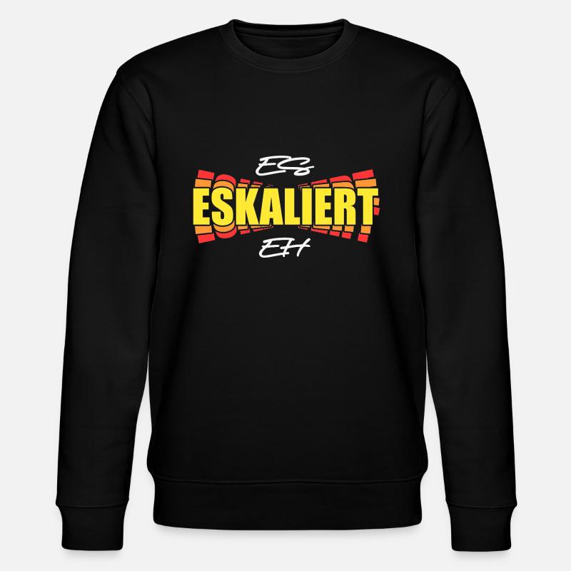 Es eskaliert eh - Stanley/Stella Unisex Bio-Sweatshirt CHANGER  - Schwarz