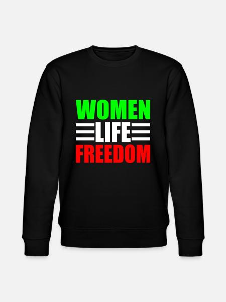 Women life freedom - Stanley/Stella CHANGER Unisex Organic Sweatshirt - black