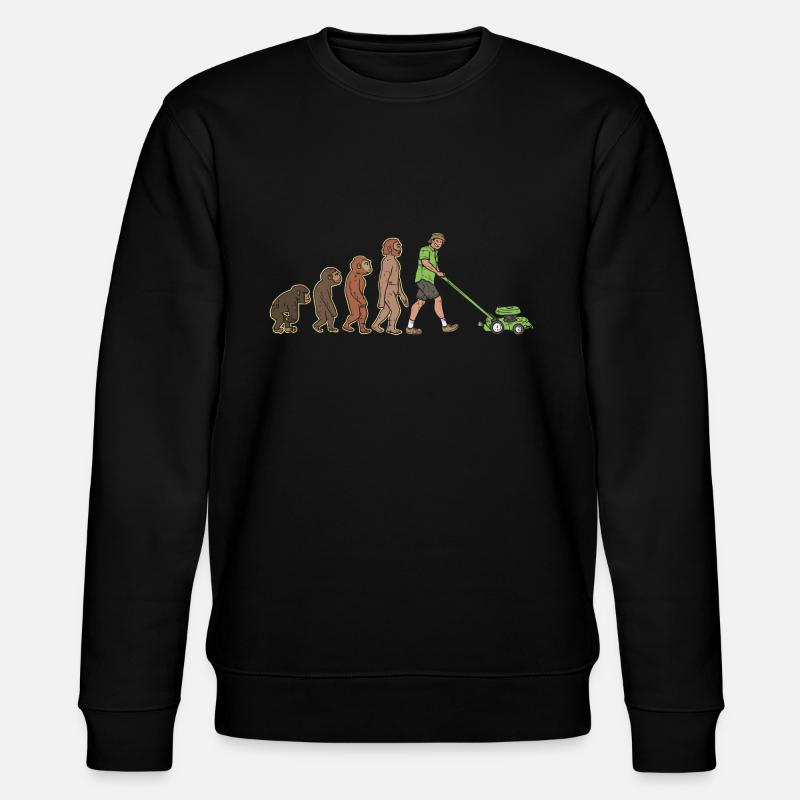 Gärtner Evolution - Garten Gartenarbeit Rasenmäher - Stanley/Stella Unisex Bio-Sweatshirt CHANGER  - Schwarz