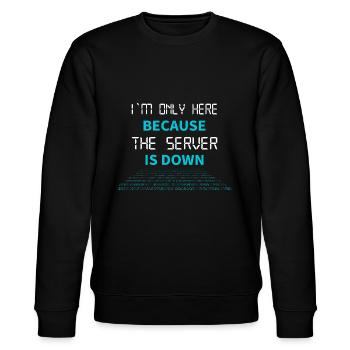 nerd coder server download error 404 - Stanley/Stella Unisex Bio-Sweatshirt CHANGER  - Schwarz - Vorne - Nik (191cm) & Marisol (170cm)