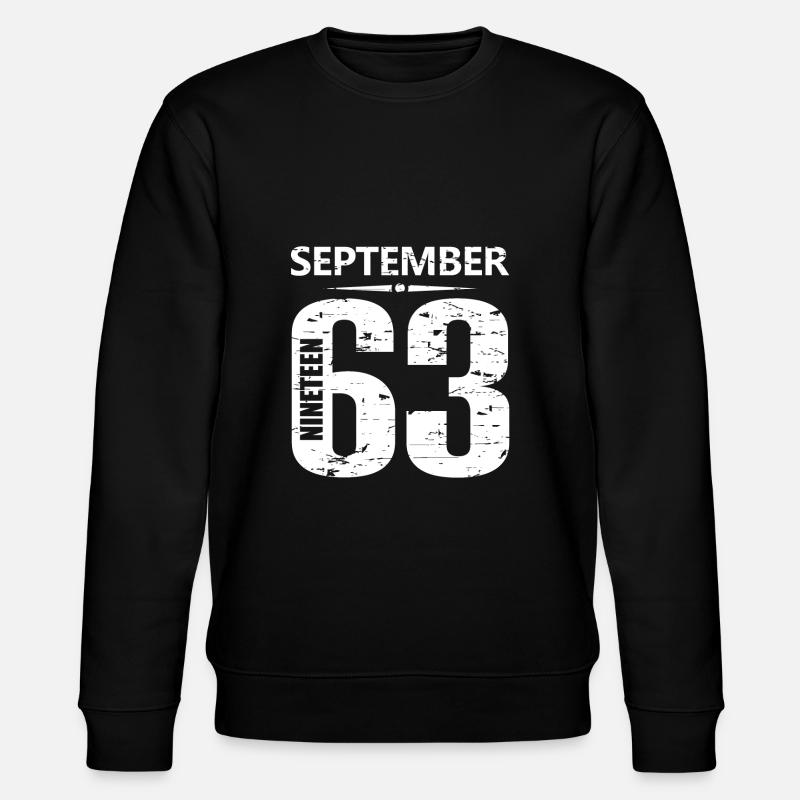 September 1963 Jersey Number - Stanley/Stella CHANGER Unisex Organic Sweatshirt - black