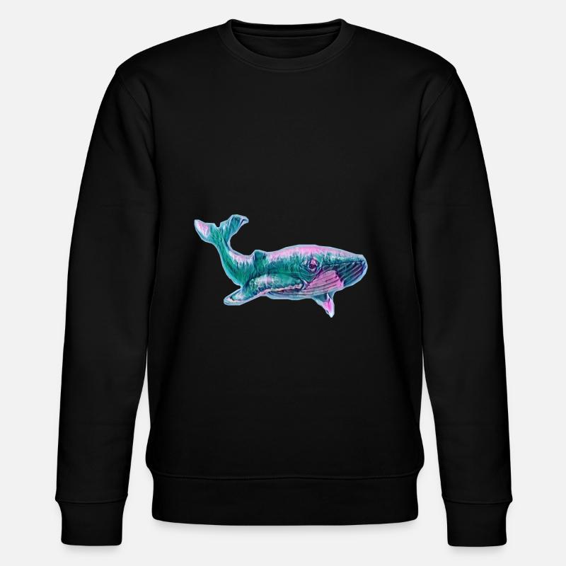 Rorqual bleu - Sweat bio CHANGER Stanley/Stella Unisexe - noir