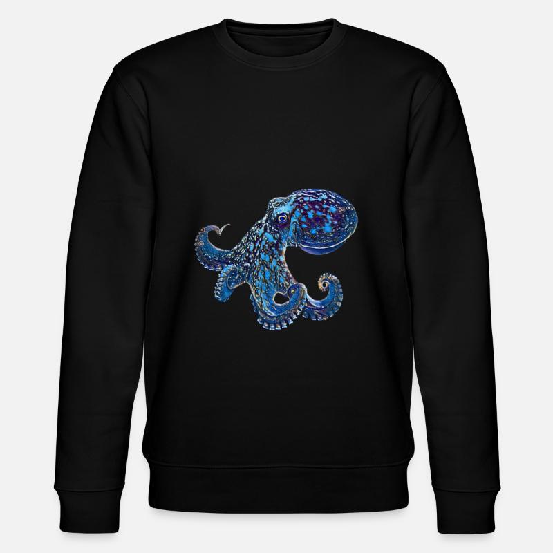 Oktopus - Stanley/Stella Unisex Bio-Sweatshirt CHANGER  - Schwarz