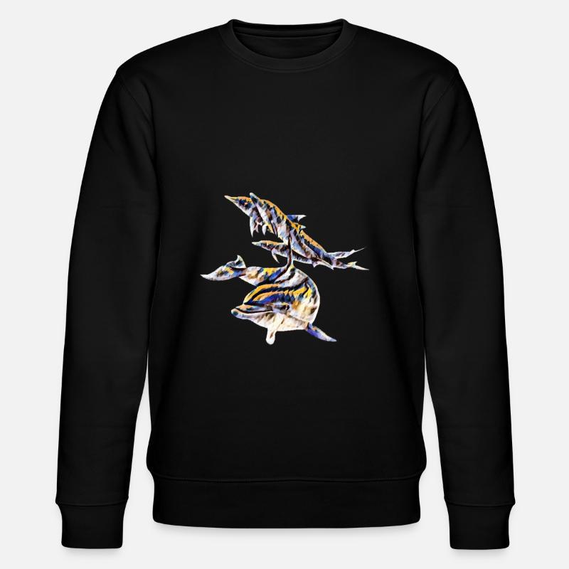 Les dauphins - Sweat bio CHANGER Stanley/Stella Unisexe - noir